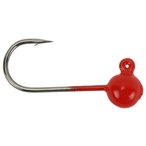 Image of VooDoo Custom Tackle Round Jig Heads | Red; 1/64 oz.