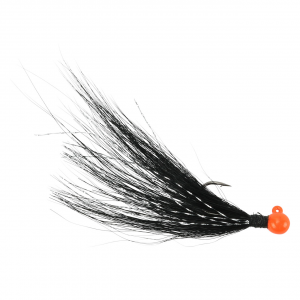 Image of VooDoo Custom Tackle Steelhead Bucktail Jig | Orange-Black; 1/64 oz.