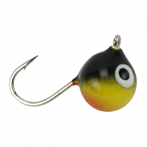 Image of Fiskas Wolfram BALZ Series Tungsten Ice Jig | Black/Yellow; 4 mm