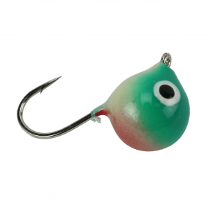 Image of Fiskas Wolfram BALZ Series Tungsten Ice Jig | Green Face; 4 mm