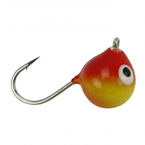 Image of Fiskas Wolfram BALZ Series Tungsten Ice Jig | Orange/Yellow; 4 mm