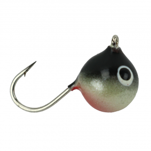 Image of Fiskas Wolfram BALZ Series Tungsten Ice Jig | Black/White; 4 mm