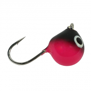 Image of Fiskas Wolfram BALZ Series Tungsten Ice Jig | Black/Pink; 4 mm