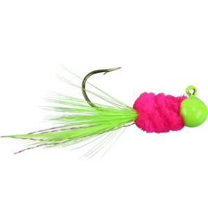 Image of BrushPile Handtied Crappie Jigs | Electric Chicken; 1/16 oz.