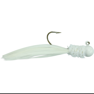 Image of BrushPile Handtied Crappie Jigs | White Out; 1/16 oz.