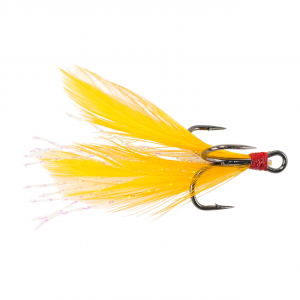 Image of Clam Gaff Feathered Treble Hook | Orange; 12