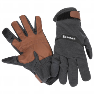 Image of Simms Men's Lightweight Wool Flex Gloves | Carbon; S