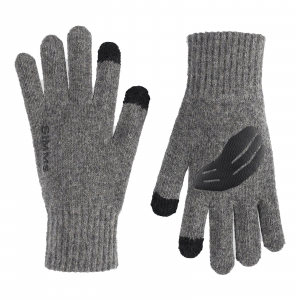 Image of Simms Men's Wool Full-Finger Gloves | Steel; S/M