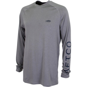 Image of AFTCO Men's Samurai 2 Long Sleeve Performance Shirt | Steel Heather; L