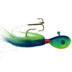 Image of Captain Hook's Killer Hair Jigs - 12 pack | Blue Chartreuse-Chartreuse Blue; 3/4 oz.