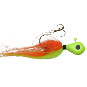 Image of Captain Hook's Killer Hair Jigs - 12 pack | Chartreuse-Orange Chartreuse; 3/4 oz.