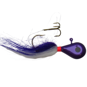 Image of Captain Hook's Killer Hair Jigs - 12 pack | Purple-Purple White; 1/2 oz.