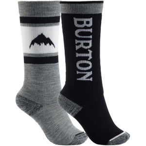 Burton Kids Weekend Midweight 2-Pack Snowboard Socks - true black Youth L/XL