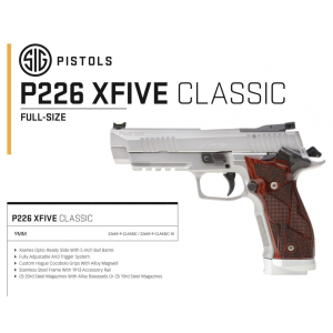 Sig Sauer 226X5-9-CLASSIC P226 XFive Classic 9mm 5" (3) 20 Round Magazines