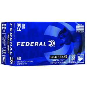 Federal 712 Game-Shok 22 LR 38 gr Copper Plated Hollow Point (CPHP) 50 Bx/ 100 Cs