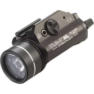 Streamlight 69260 TLR-1 HL Weapon Light C4 LED 1000 Lumens CR123A (included) Battery Black Aircraft Aluminum