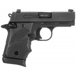 Sig Sauer 9389BRGAMBI P938 Micro-Compact BRG 9mm Luger 3 7+1 Black Hardcoat Anodized Black Hogue Rubber Grip SAO