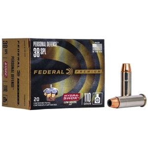 Federal 38HS3PDH 38 Special 110 Grain JHP Hydra Shock