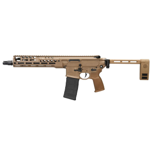 Sig Sauer PMCX-556N-11B-IR MCX Spear LT, 5.56 NATO, 11.5 Barrel, NIR FDE, FDE Pistol Brace, (1) 30 Round Magazine