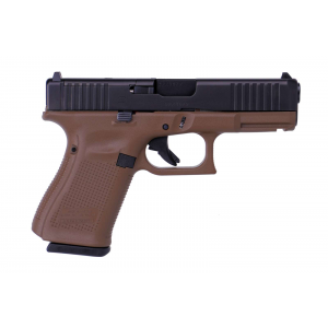 Glock 19 Gen5 MOS 9mm FDE Frame Black Slide Front Serrations (3) 15rd Mags
