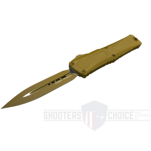 Microtech 1142-1CRA Combat Troodon Gen III AUTO OTF Knife 4.125 M390MK Double Edge Dagger Blade, RAL-8000 Cerakote