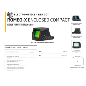 Sig Sauer SORX1460 Romeo-X Enclosed Compact, Red 6 MOA Dot, Enclosed Optic, RMSc Footprint