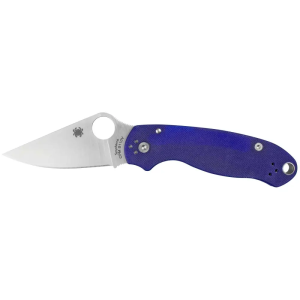 Spyderco C223GPDBL Para 3 Folding Knife 3 S110V Satin Plain Blade, Blurple G10 Handles, Compression Lock