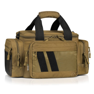Savior Equipment RA-3GUN-WS-TN Specialist Range Bag w/ 3 Pistol Rugs, 6 Slot Mag Panel, FDE