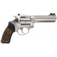 Ruger 5771 SP101 Standard Revolver 357 Mag 4.20 5 Round Black Rubber w/Wood Insert Grip Stainless Steel