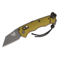 Benchmade 2950BK-2 Partial Immunity, Axis Auto, Wharncliffe, Woodland Green Aluminum, CPM-M4