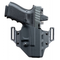 Crucial Concealment 1000 Covert OWB Compatible with Glock 17 Right Handed Kydex Holster, Black