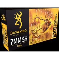 Browning Ammo B192400071 BXS  7mm Rem Mag 139 gr Terminal Tip 20 Rd