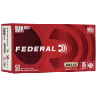 Federal WM5199 Champion Training 9mm 115 gr Full Metal Jacket (FMJ) 50 Rd