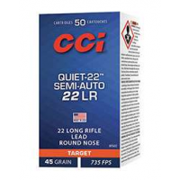 CCI 975CC Target & Plinking Quiet-22 22 LR 45 gr Lead Round Nose (LRN) 50 Bx