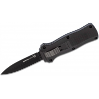 Benchmade 3350BK Mini Infidel, OTF, Auto, Double Edge Dagger, Black Aluminum, D2