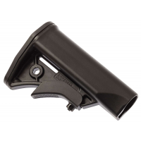 LWRC 200-0124A01 Compact Adjustable Stock, Black, Rubber Buttpad, Integral QD Sockets