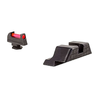 Trijicon 601023 Fiber Sight Set  fits Glock 17, 17L, 19, 22-28, 31-35, 37-39 Red Front Black