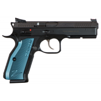 CZ-USA 91257 SP-01 Shadow 2 9mm DA/SA, 4.80 Blue Aluminum Grip, Black 17+1