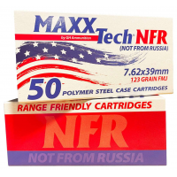 MaxxTech MTNFR762 NFR 7.62x39 123 Gr FMJ Steel Case 50 Rd