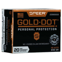 Speer 23966GD Gold Dot .45 ACP 230 Gr GDHP 20Rd