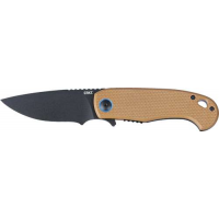 CRKT 7910 Jim Hammond PSD II Particle Separation Device Assisted Flipper Knife 3 AUS-10 Black Drop Point Blade, Coyote Tan G10 Handles