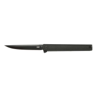 CRKT 7097K Richard Rogers CEO Gentleman's Flipper Knife 3.35 Black EDP Plain Blade, Black GRN Handles, Liner Lock