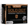 Speer Ammo 23962GD Gold Dot Personal Protection 40 S&W 180 Gr Hollow Point (HP) 20 Bx/ 10 Cs er 23962GD Gold Dot Personal Protection 40 S&W 180 Gr Hollow Point (HP) 20 Bx/ 10 Cs Ammo