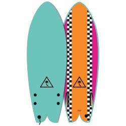Catch Surf Heritage 5'6 Retro Fish Twin Fin Surfboard 2021 - 5'6 in Orange