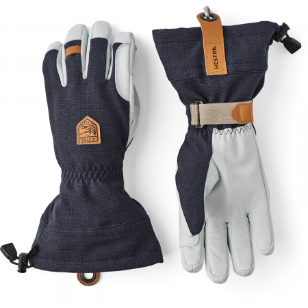 Hestra Army Leather Patrol Gauntlet Gloves 2024 in Gray size 10 | Leather/Elastane/Polyester