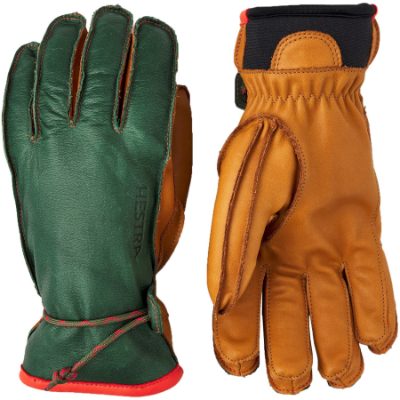 Hestra Wakayama 5-Finger Gloves 2023 in Red size 8 | Wool/Leather