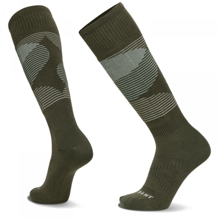 Le Bent Shred Targeted Cushion Snow Socks 2025 in Black size X-Large | Wool/Bamboo