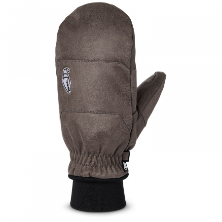 Crab Grab Chop Mittens 2024 in Grey size Small | Leather/Polyester