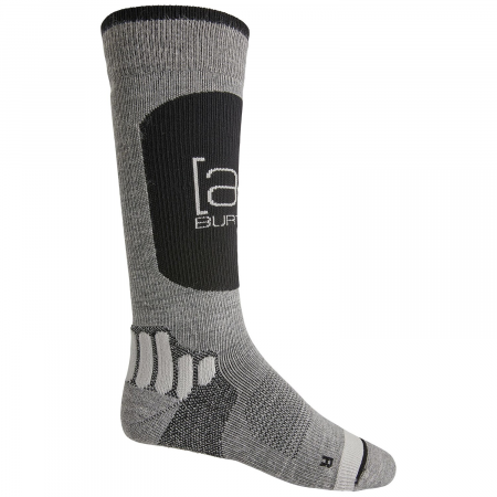 Burton AK Endurance Snowboard Socks 2025 in Gray size Medium | Wool