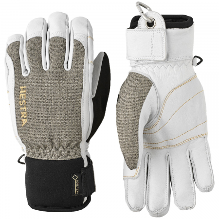 Hestra Army Leather GORE-TEX Short Gloves 2024 in Gray size 7 | Leather/Polyester